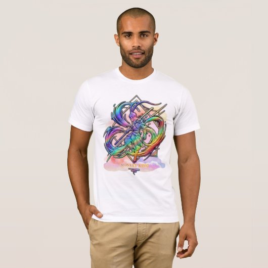 T-shirt Rainbow Monkey King Hexa Crest (Devant entier)