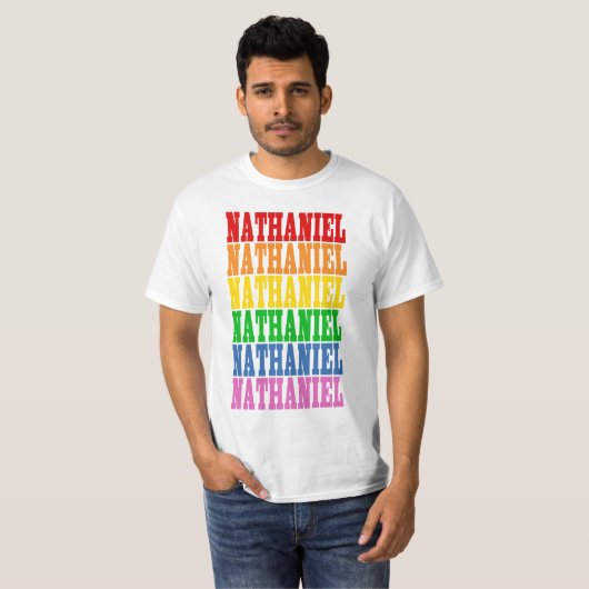 T-shirt Rainbow Nathaniel (Devant entier)