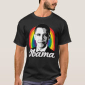 T-shirt Rainbow Obama (Devant)