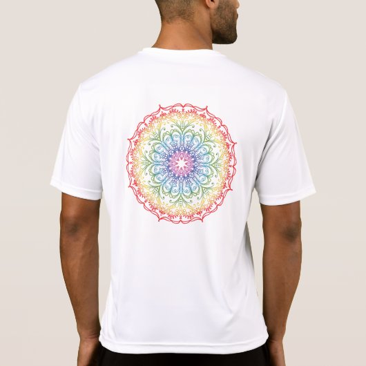 T-shirt Rainbow Ombre Mandala (Dos)