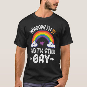 T-shirt Rainbow Oups J'ai 51 ans Anniversaire Et je suis S