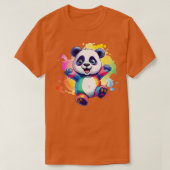 T-shirt Rainbow Panda (Design devant)