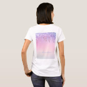 T-shirt Rainbow parties scintillant scintillement script g (Dos entier)