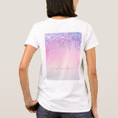 T-shirt Rainbow parties scintillant scintillement script g (Dos)