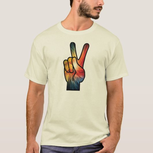 T-shirt Rainbow Peace (Devant)