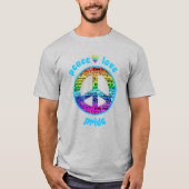 T-shirt Rainbow Peace Love Pride (Devant)
