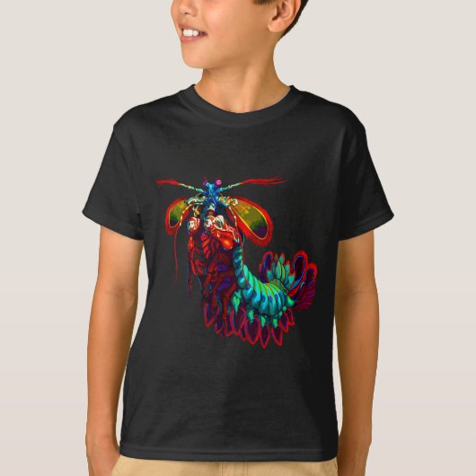 T-shirt Rainbow Peacock Mantis Shrimp (Devant)