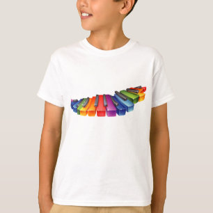 T-shirt Rainbow Piano Keys
