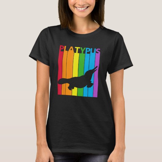 T-shirt Rainbow Platypus animal sauvage (Devant)