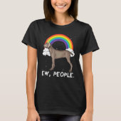 T-shirt Rainbow Pointer Ew People Unicorn Chien (Devant)