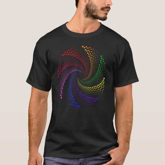 T-shirt Rainbow Polka Dot Spiral International Dot Day App (Devant)