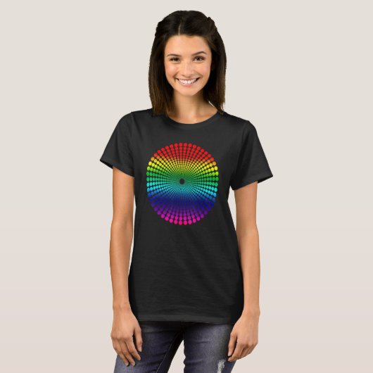 T-shirt Rainbow Polka Dot Spiral International Dot Day Des (Devant entier)