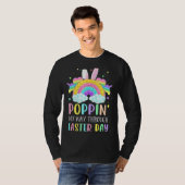 T-shirt Rainbow Poppin My Way Through Easter Day Bunny Fid (Devant entier)