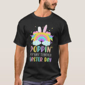 T-shirt Rainbow Poppin My Way Through Easter Day Bunny Fid (Devant)