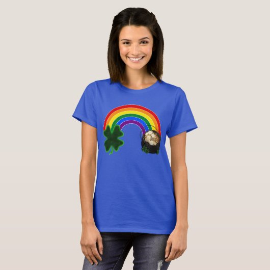 T-shirt Rainbow Pot of Gold St. Patrick's Day (Devant entier)