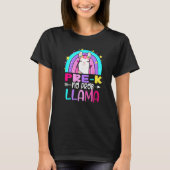 T-shirt Rainbow Pre-Kindergarten No Prob Llama 100th Day o (Devant)