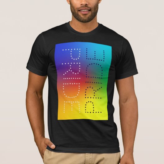 T-shirt Rainbow Pride Love Chic Typographie Customisée (Devant)
