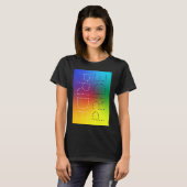 T-shirt Rainbow Pride Love Chic Typographie Customisée (Devant entier)