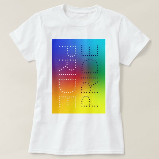 T-shirt Rainbow Pride Love Chic Typographie personnalisée (Design devant)