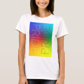 T-shirt Rainbow Pride Love Chic Typographie personnalisée (Devant)