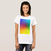 T-shirt Rainbow Pride Love Chic Typographie personnalisée (Devant entier)