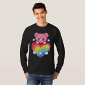 T-shirt Rainbow Pride Teddy Bear LGBTQ+ Gay Lesbian Queer  (Devant entier)