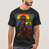 T-shirt Rainbow Pride Vierge noire (Devant)