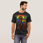 T-shirt Rainbow Pride Vierge noire (Devant entier)
