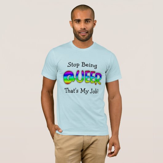 T-shirt Rainbow Queer LGBT Pride (Devant entier)