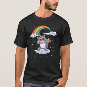 T-shirt Rainbow Raccoonicorn Dabbing Forest Animal Raccoon