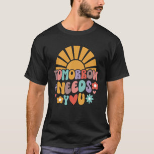 T-shirt Rainbow Retro Vintage Demain Besoin De Vous Suicid