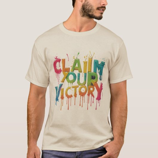 T-shirt Rainbow Roar : Réclamez votre victoire en couleur (Devant)