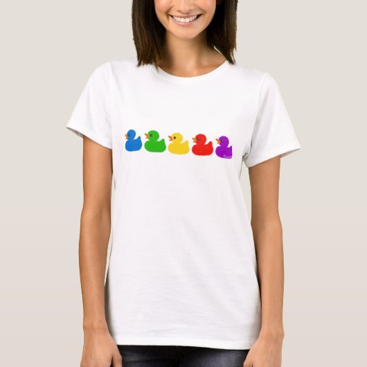 T-shirt Rainbow Rubber Ducks (Devant)