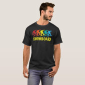 T-shirt Rainbow Snowboard Snowboard Snowboard Hobby (Devant entier)
