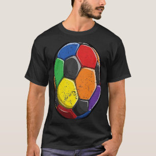 T-shirt Rainbow Soccer Sports LGBTQ Gay Lesbian Pride Supp
