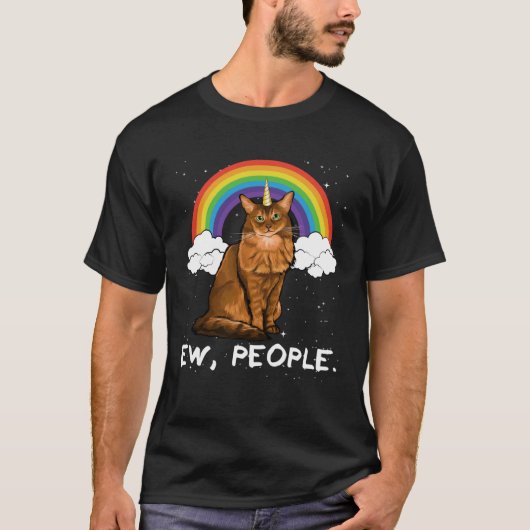 T-shirt Rainbow Somali Ew People Unicorn Cat (Devant)