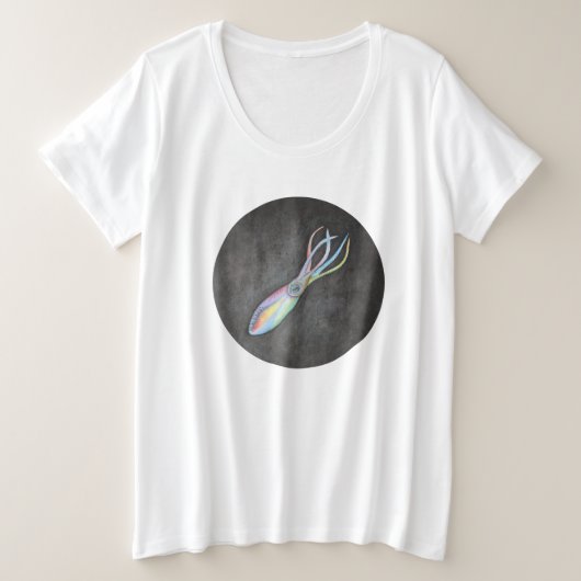 T-shirt Rainbow Squid Plus Taille (Design devant)