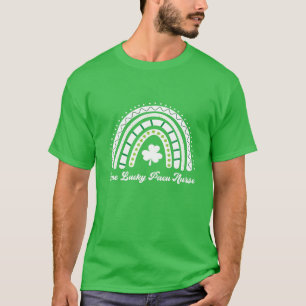 T-shirt Rainbow St patrick One Lucky PACU Nurse Post Anes