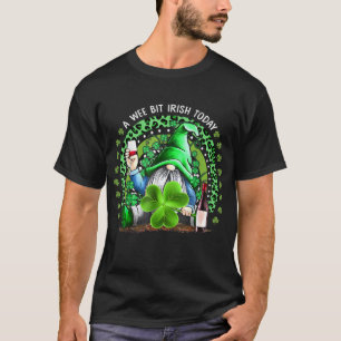 T-shirt Rainbow St Patrick's Day Irlandais Gnome Boire Vin