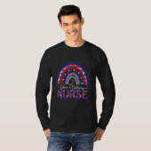T-shirt Rainbow Stethoscope Patriotic Labor Delivery Nurse (Devant entier)
