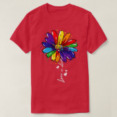 T-shirt Rainbow Sunflower Love Is Love LGBT Gay Lesbian Pr (Design devant)