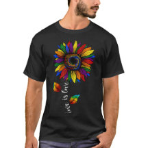 Rainbow Sunflower Love Is Love LGBT Pride