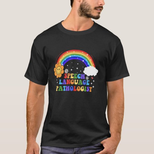 T-shirt Rainbow Super Sourire Fleur Rétro SLP Discours Thé (Devant)