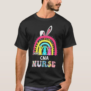 T-shirt Rainbow Team CNA Nurse Bunny Ears Pâques Jour Chri
