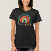 T-shirt rainbow team fourth grade teacher back to school o (Devant)