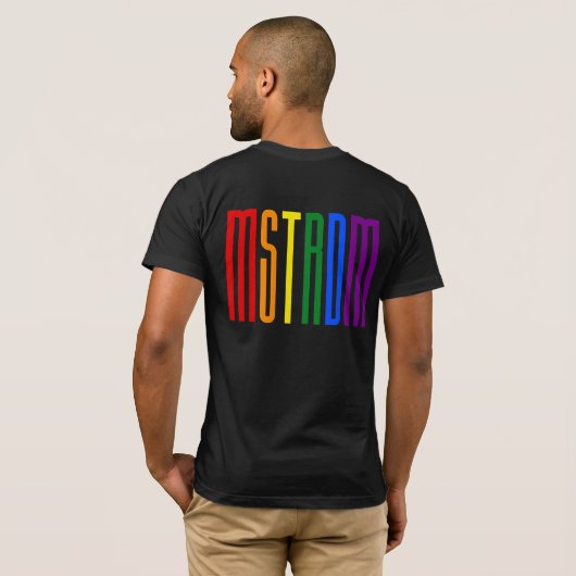 T-shirt Rainbow Text LGBTQ Amsterdam Gay pride LGBT (Dos entier)