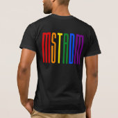 T-shirt Rainbow Text LGBTQ Amsterdam Gay pride LGBT (Dos)