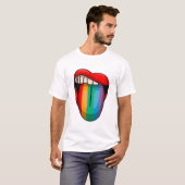T-shirt Rainbow Tongue Pride Month LGBTQ Bold Pride Design (Devant entier)