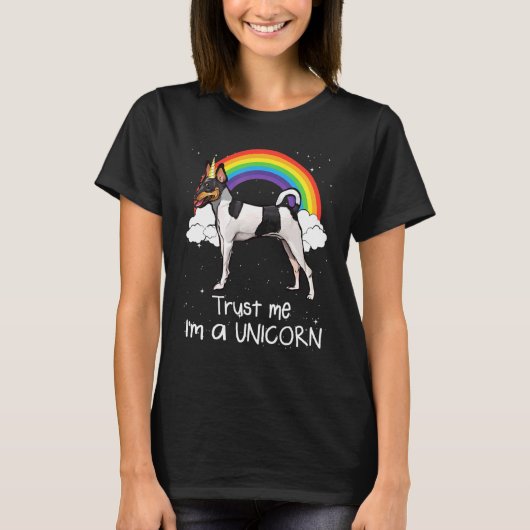 T-shirt Rainbow Toy Fox Terrier Faites-moi confiance Je su (Devant)