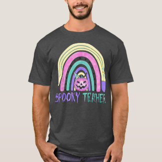 T-shirt Rainbow Trick Or Teach Funny Halloween Costume For
